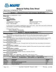 Material Safety Data Sheet - Mats Inc.