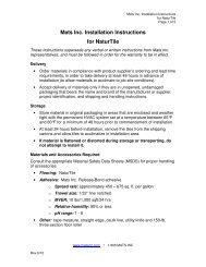 Mats Inc. Installation Instructions for NaturTile