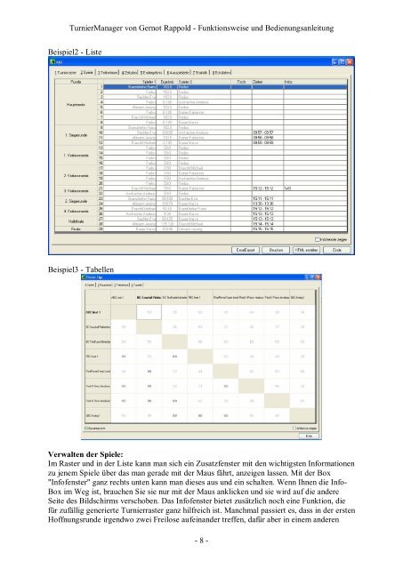 TurnierManager von Gernot Rappold