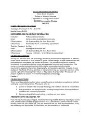 1 Course Information and Syllabus Stony Brook University College ...