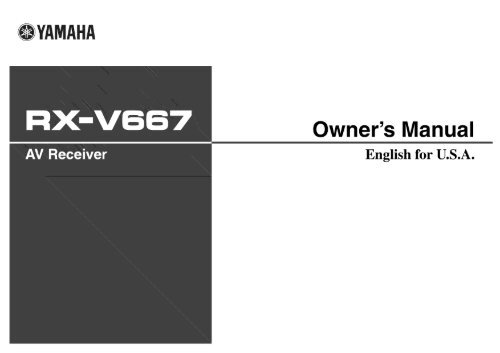 YAMAHA Owner's Manual - ManageMyLife