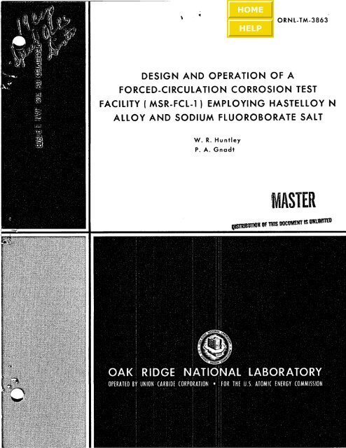 Design and Operation of a Forced-Circulation Corrosion Test Facility ...