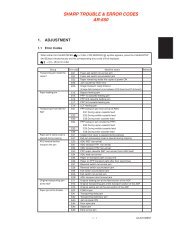 SHARP TROUBLE & ERROR CODES AR-M351U, AR ... - OlsonBros
