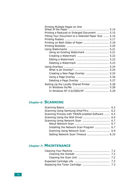 SCX-6220 Users Guide & Owners Operation Manual - OlsonBros