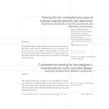 Formación en competencias para el trabajo interdisciplinario del ...