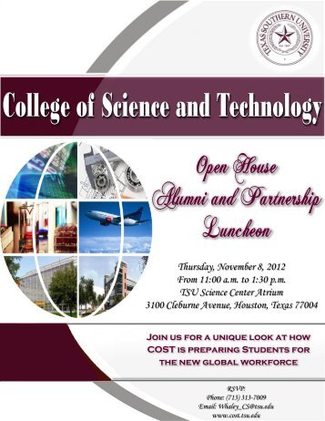 Thursday, November 8, 2012 From 11:00 a.m. to 1:30 p.m. TSU ...