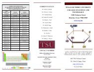 Chemistry Brochure 2010 - COST Home Page - Texas Southern ...