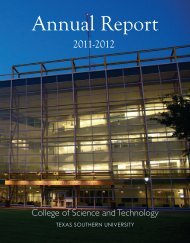 Annual Report 2011-2012 - COST Home Page - Texas Southern ...