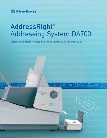 AddressRight® Addressing System DA700 - Pitney Bowes Canada