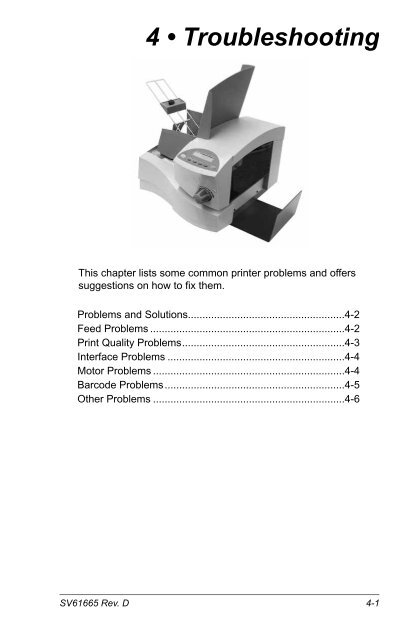 Printer DA70S, DA75S Operator Guide - Pitney Bowes Canada