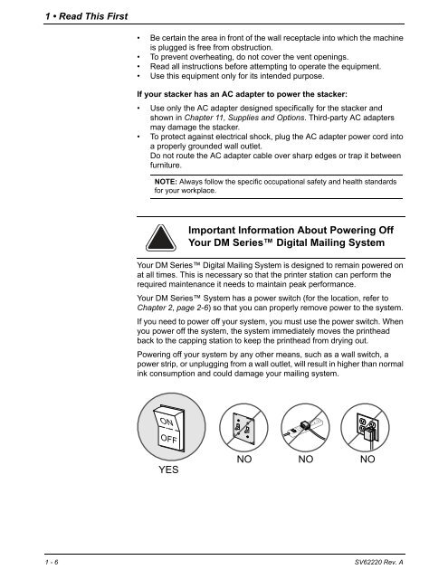 DM1100™ DM Series™ Digital Mailing System Operator Guide