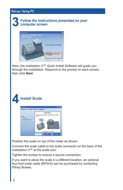 Quick Install Guide - Pitney Bowes Canada