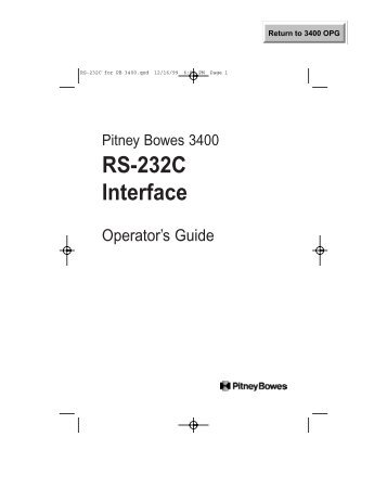 RS232 Guide - Pitney Bowes Canada