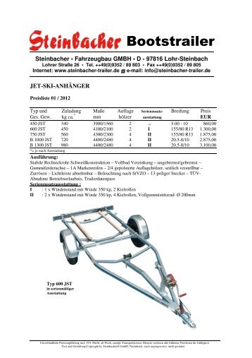 Jet-Ski - zu Boote Pfister