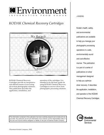 KODAK Chemical Recovery Cartridges - 125px