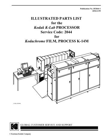 ILLUSTRATED PARTS LIST for the Kodak K-Lab ... - 125px