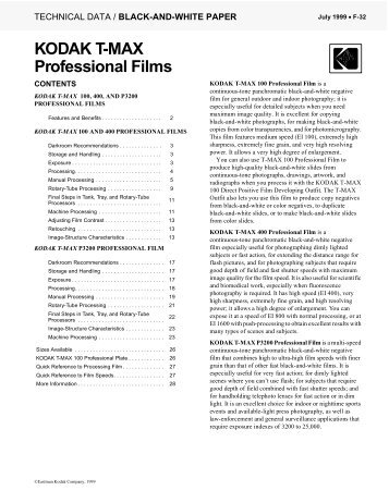 KODAK T-MAX Professional Films - 125px