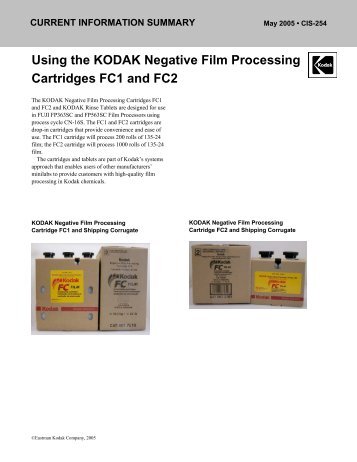Using the KODAK Negative Film Processing Cartridges FC1 ... - 125px