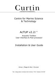 AcTUP v2.2l - Centre for Marine Science and Technology