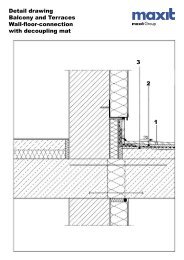 Detail drawing Balcony and Terraces Wall-floor-connection with ...