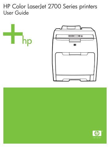 HP Color LaserJet 2700 Series printers User Guide - ENWW