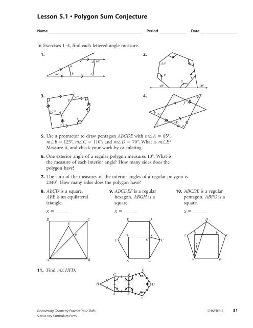 Lesson 5 1 Polygon Sum Conjecture