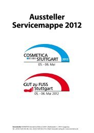 Aussteller-Servicemappe COSMETICA Stuttgart 2011