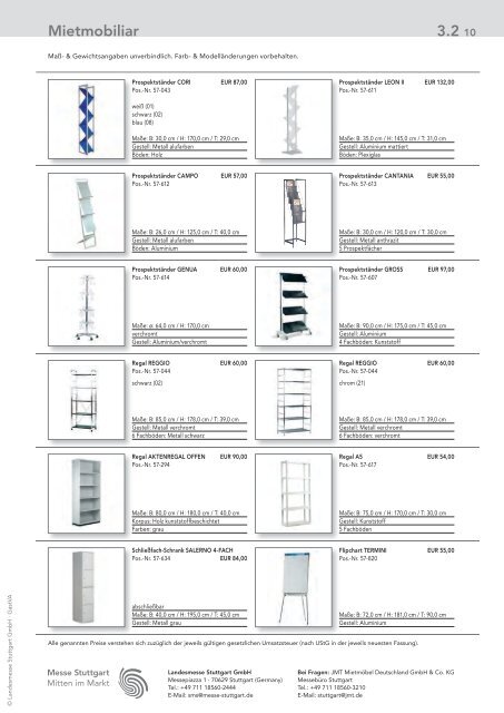 Aussteller-Servicemappe COSMETICA Stuttgart 2011