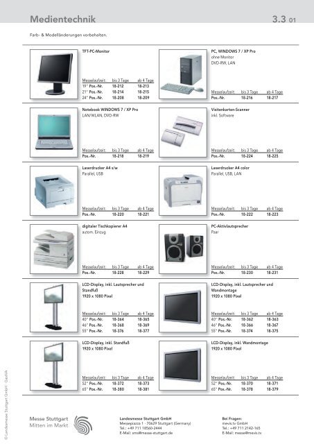 Aussteller-Servicemappe COSMETICA Stuttgart 2011