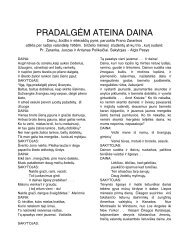 PRADALGĖM ATEINA DAINA