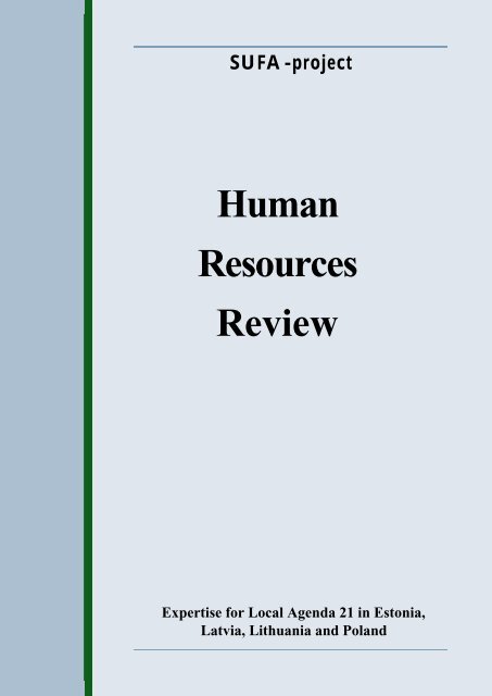 Baltic Local Agenda 21 Human Resources Review Baltic Local Agenda 21 Human Resources Review