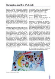 Konzeption der Miró Werkstatt