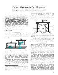 Gripper Contacts for Part Alignment - Ken Goldberg - University of ...