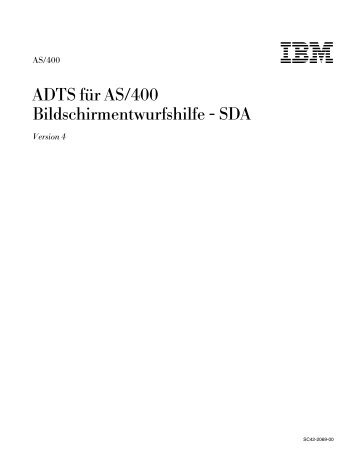 ADTS für AS/400 Bildschirmentwurfshilfe - SDA - IBM