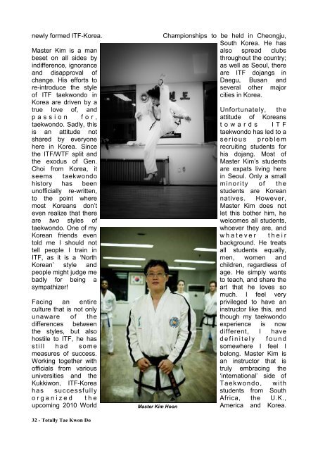 Totally Tae Kwon Do Magazine - Issue 17 - Usadojo