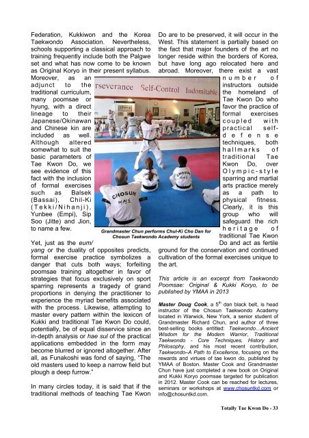 Totally Tae Kwon Do Magazine - Issue 27