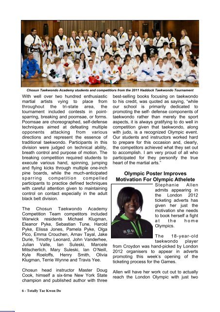 Totally Tae Kwon Do Magazine - Issue 27