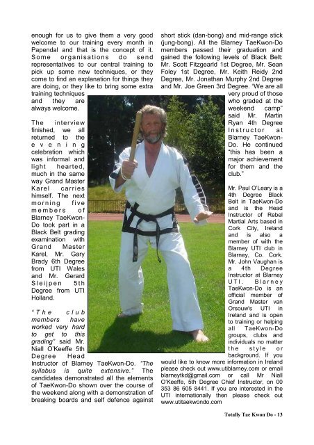 Totally Tae Kwon Do Magazine - Issue 20 - Usadojo