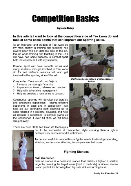 Totally Tae Kwon Do Magazine - Issue 20 - Usadojo