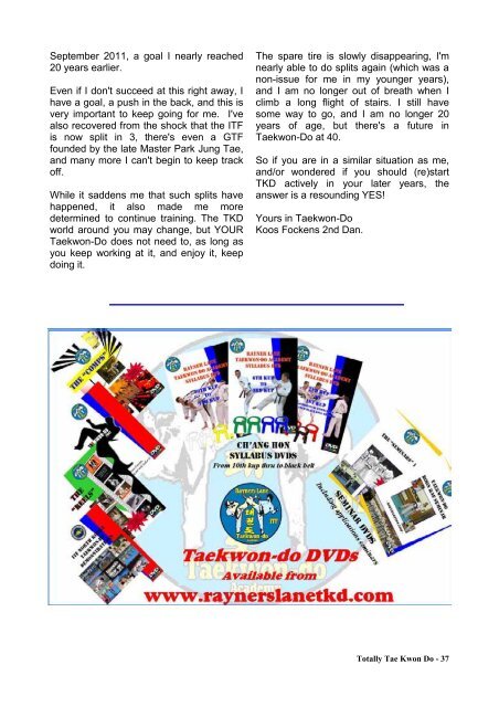 Totally Tae Kwon Do Magazine - Issue 20 - Usadojo