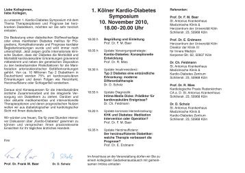 1. Kölner Kardio-Diabetes Symposium - St. Antonius Krankenhaus ...