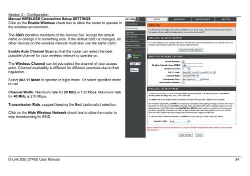 Table of Content D-Link DSL-2740U User Manual 1