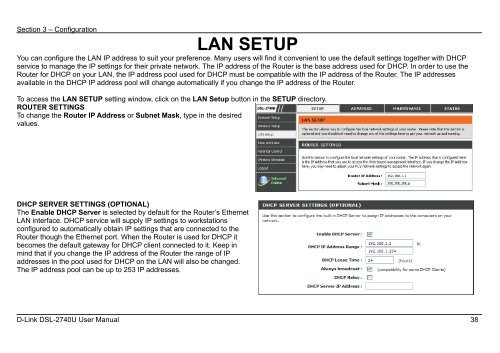 Table of Content D-Link DSL-2740U User Manual 1