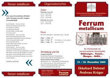 Belehrungen... Trancen... Übungen... AMEA... Ferrum metallicum 19 ...