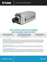 DCS-3410 DAy & NIGHT PoE IP CAMERA WITH 3G ... - D-Link