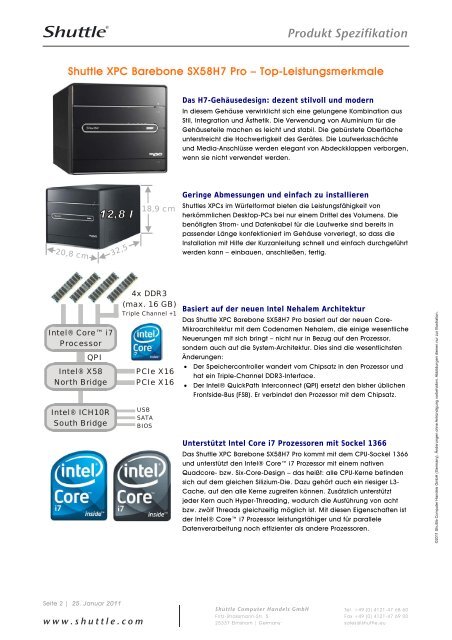 Shuttle XPC Barebone SX58H7 Pro