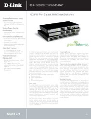 16/24/48- Port Gigabit Web Smart Switches - D-Link