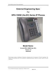 External Engineering Spec DPH-150SE (Hw:B1) Series IP ... - D-Link