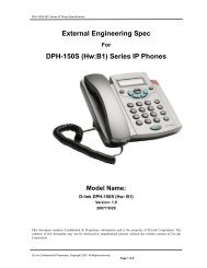 External Engineering Spec DPH-150S (Hw:B1) Series IP Phones