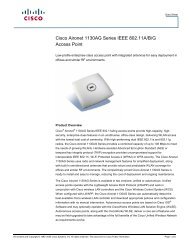 Cisco Aironet 1130AG Series IEEE 802.11A/B/G Access Point